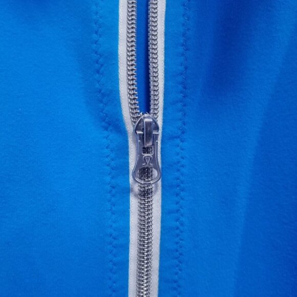 Lululemon Daily Yoga Jacket 8 Medium Polar Cream Beaming Blue Classic Stripe - Picture 10 of 12